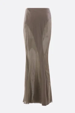 Women YEHUAFAN silk and linen mermaid skirt
