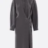 Women LEMAIRE silk blend twisted shirt dress