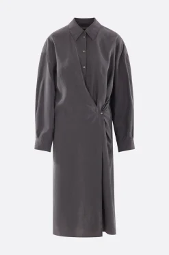 Women LEMAIRE silk blend twisted shirt dress