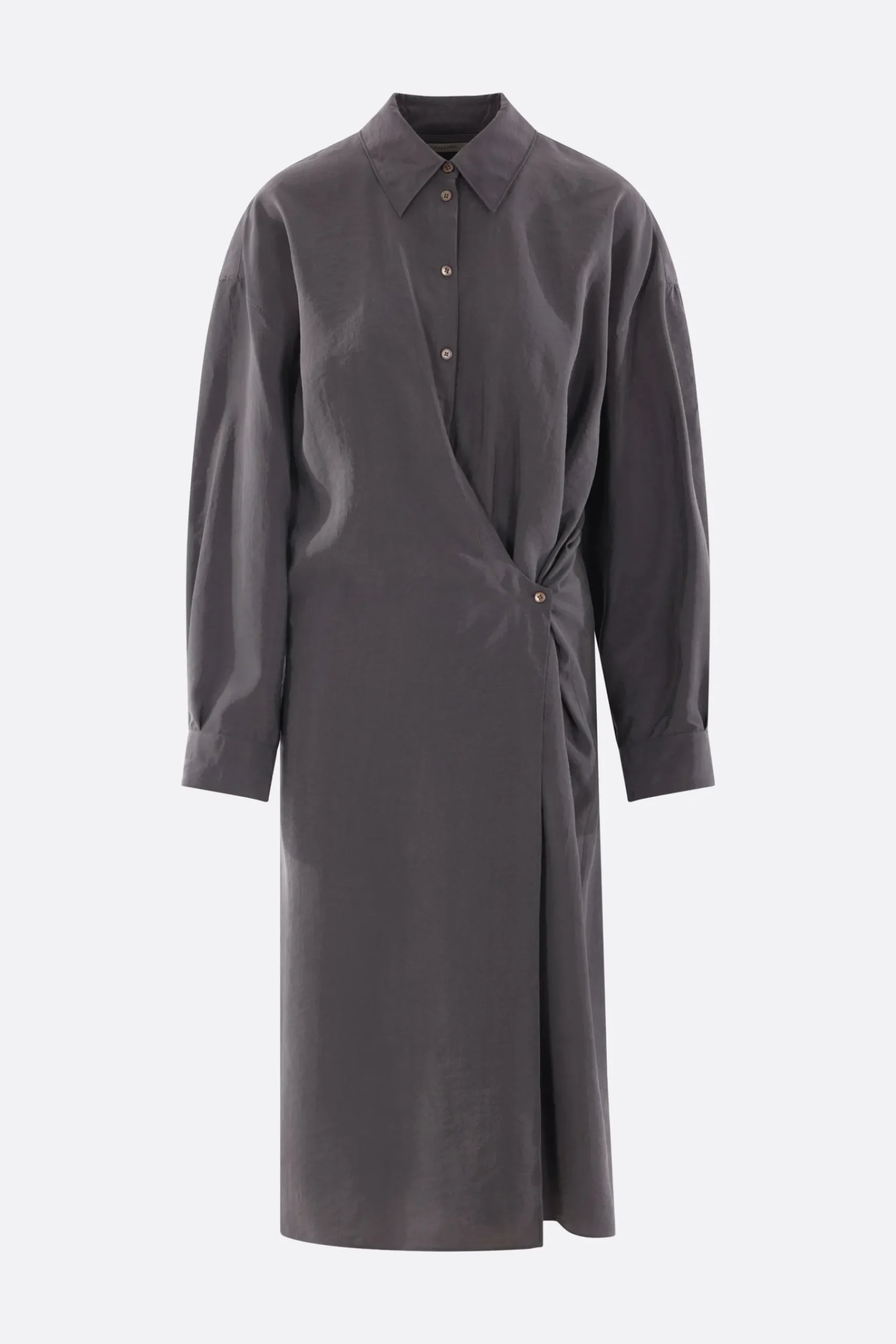 Women LEMAIRE silk blend twisted shirt dress