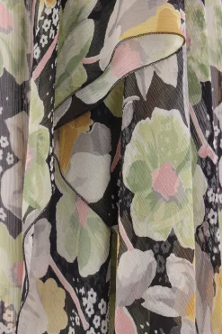 Women LOEWE silk sleeveless dress with Daffodil print