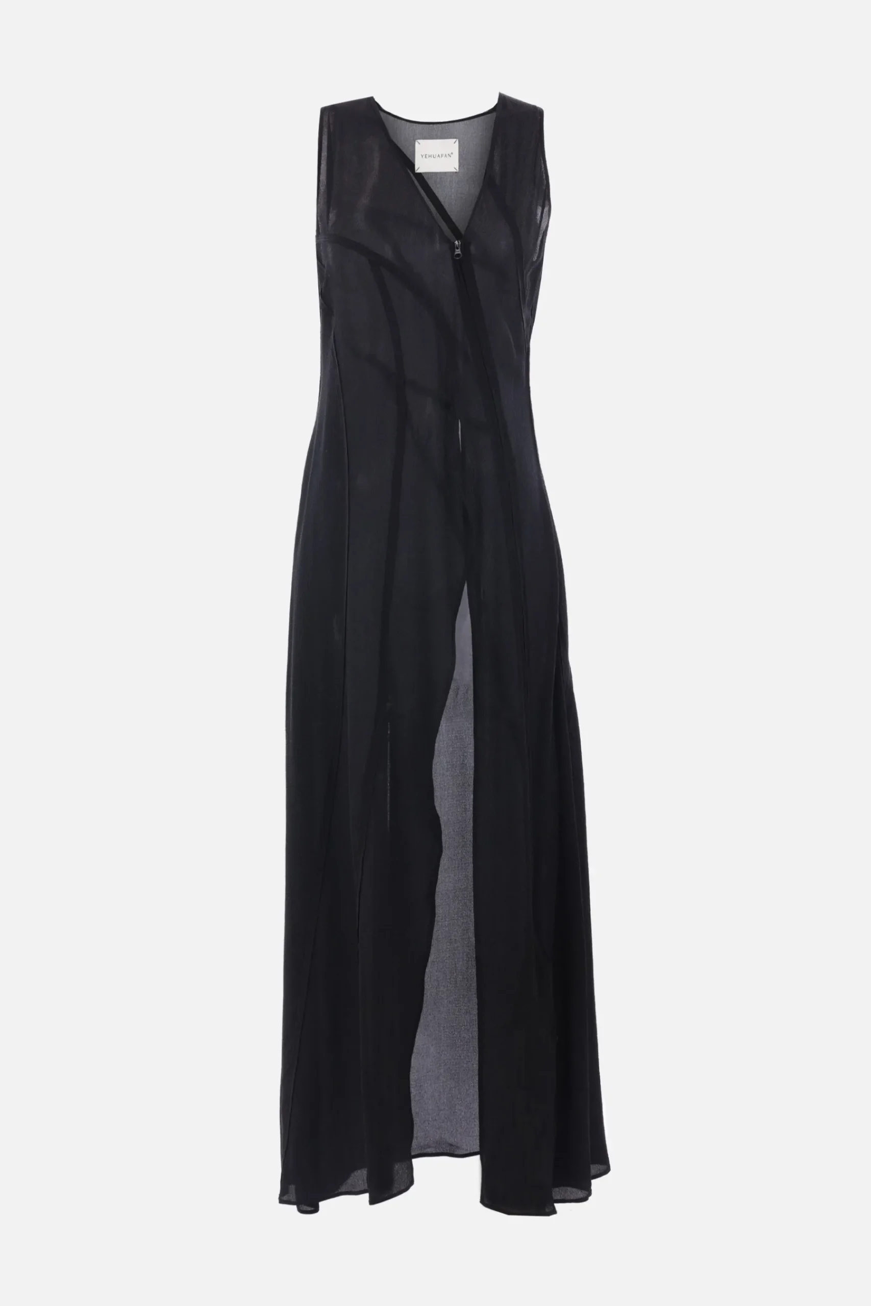 Women YEHUAFAN silk sleeveless top