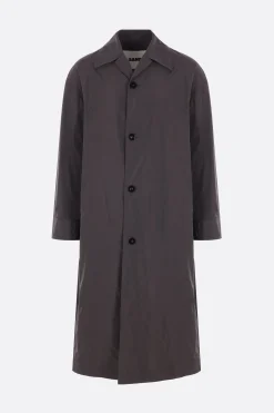 JIL SANDER single-breasted coat in technical taffetà