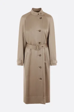 Women 10 CORSO COMO single-breasted envers satin trench coat