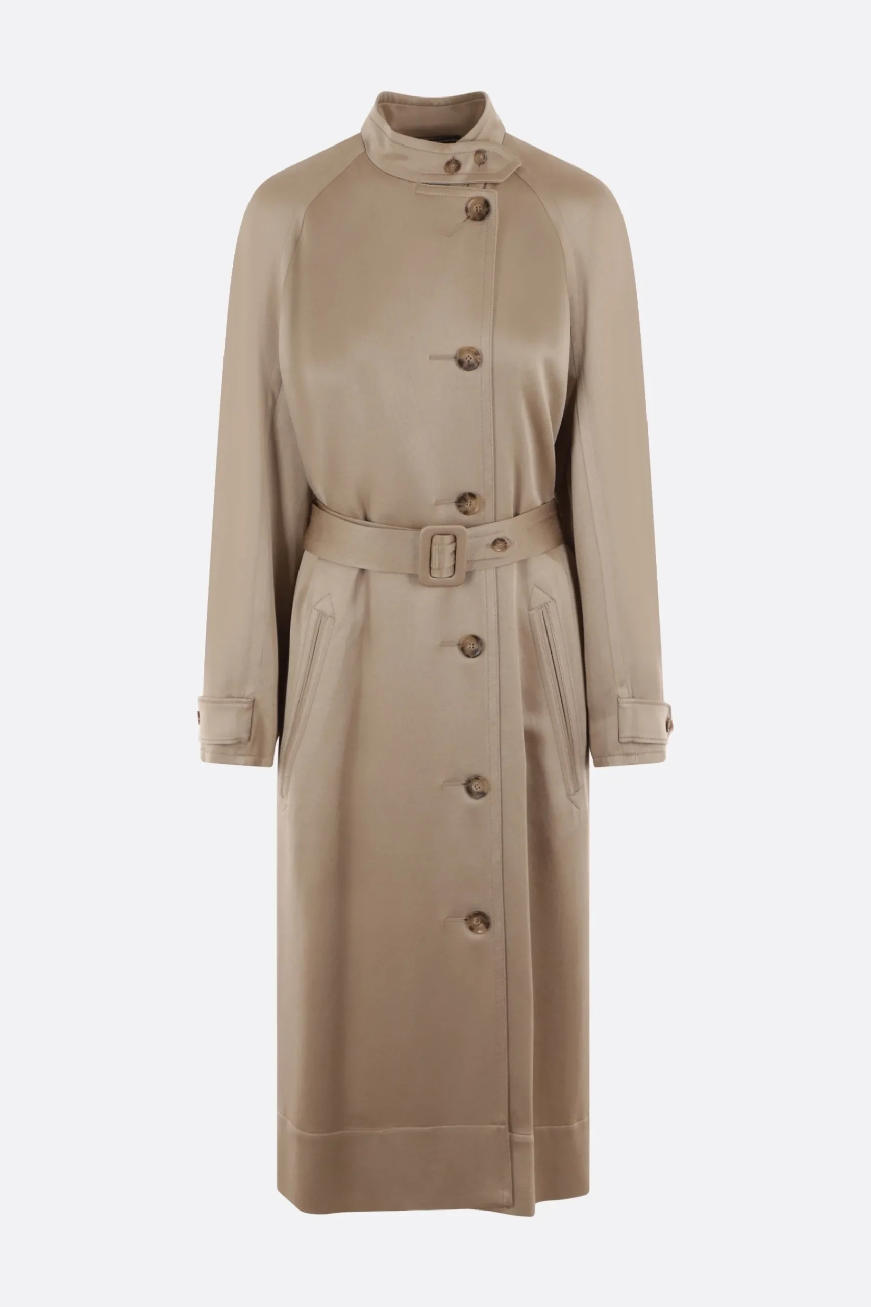 Women 10 CORSO COMO single-breasted envers satin trench coat
