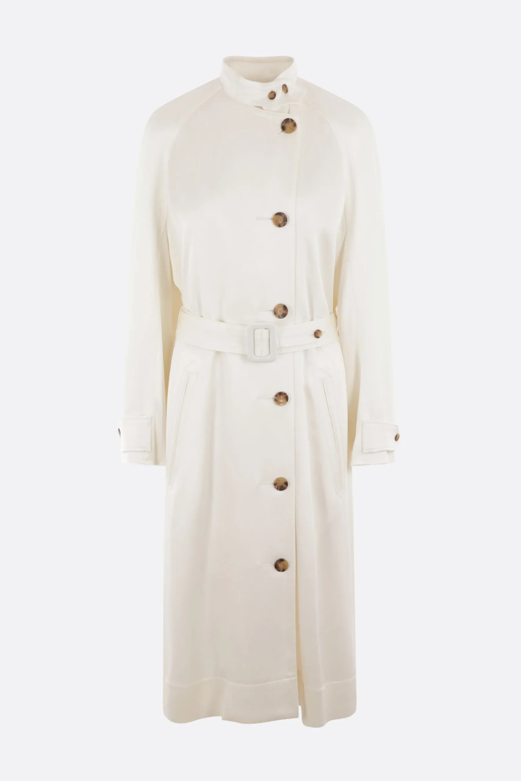 Women 10 CORSO COMO single-breasted envers satin trench coat