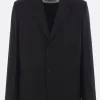 JIL SANDER single-breasted jacket in silk blend