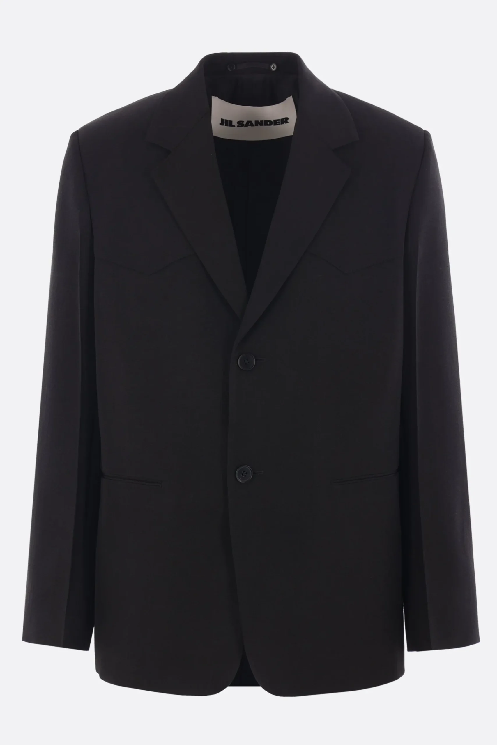 JIL SANDER single-breasted jacket in silk blend
