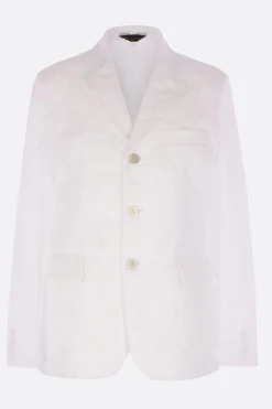 Women COMME DES GARÇONS single-breasted jacket in mesh with flowers