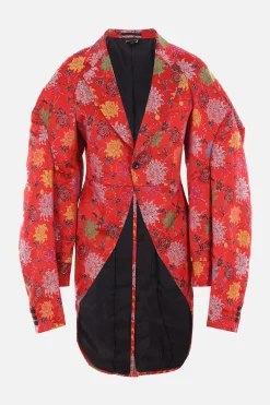 Women COMME DES GARÇONS single-breasted jacket in jacquard satin