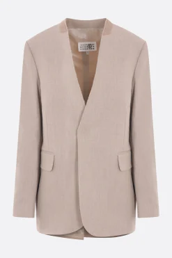 Women MM6 single-breasted jacket in viscose blend