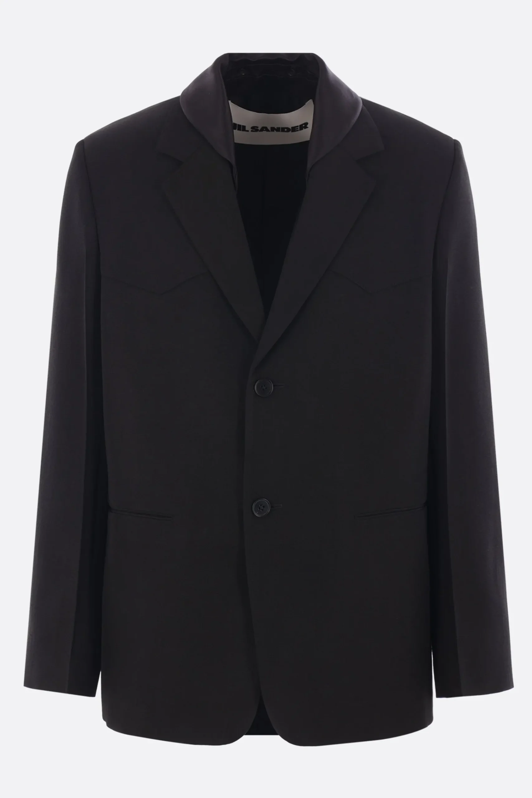 JIL SANDER single-breasted jacket in silk blend