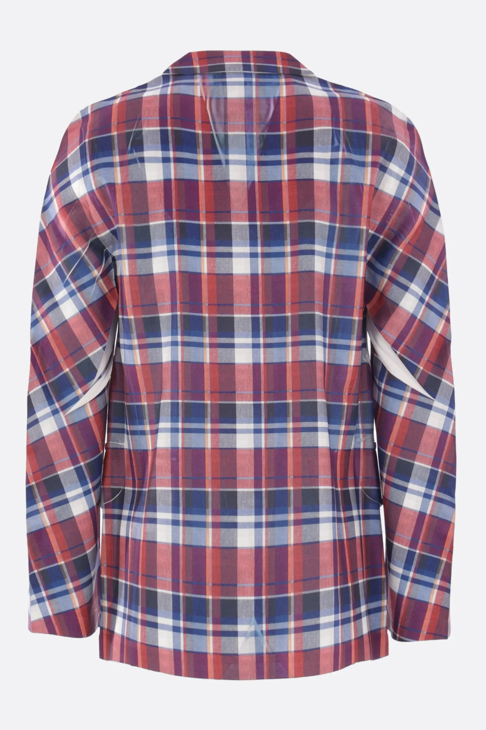 COMME DES GARÇONS SHIRT single-breasted jacket in check print twill