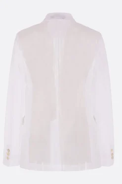 Women COMME DES GARÇONS single-breasted jacket in mesh with flowers