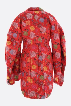 Women COMME DES GARÇONS single-breasted jacket in jacquard satin