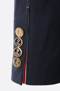 THOM BROWNE single-breasted jacket in cotton and linen