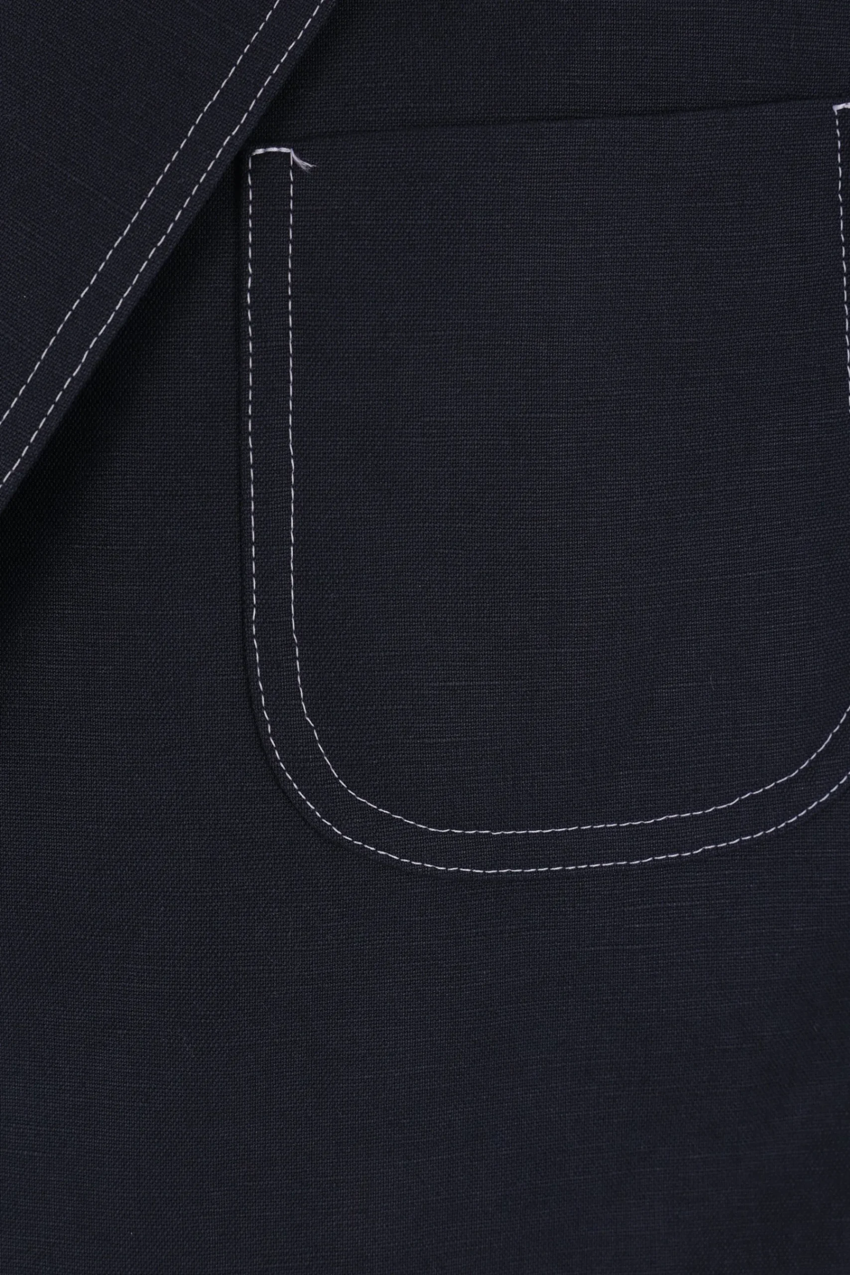 THOM BROWNE single-breasted jacket in cotton and linen