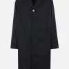 JIL SANDER single-breasted overcoat in nylon twill