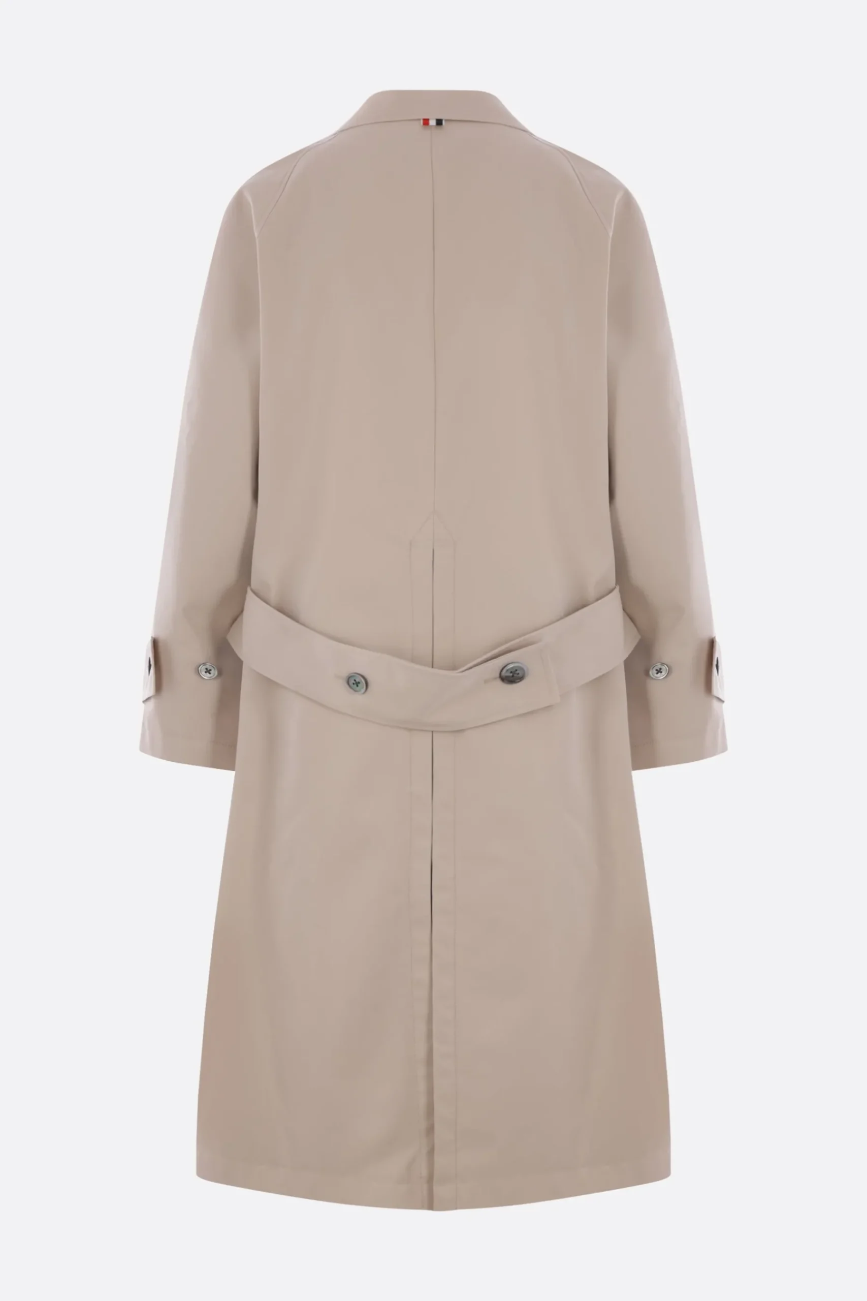 THOM BROWNE single-breasted overcoat in twill