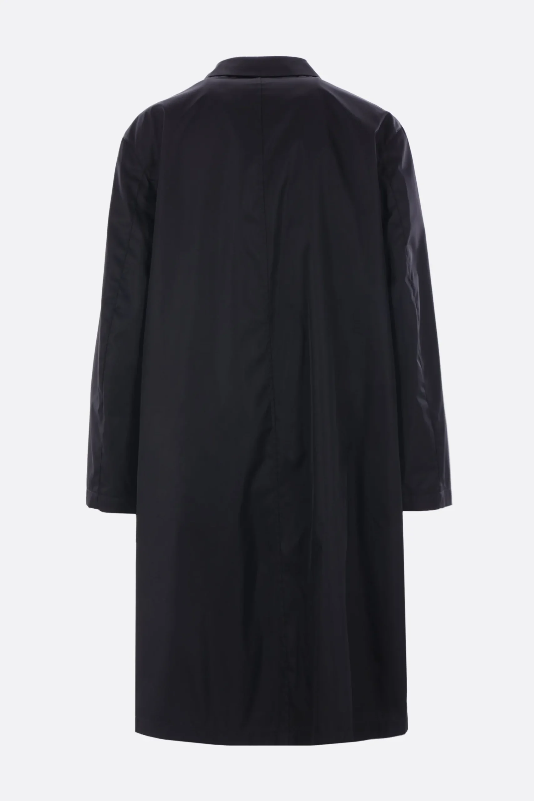 JIL SANDER single-breasted overcoat in nylon twill