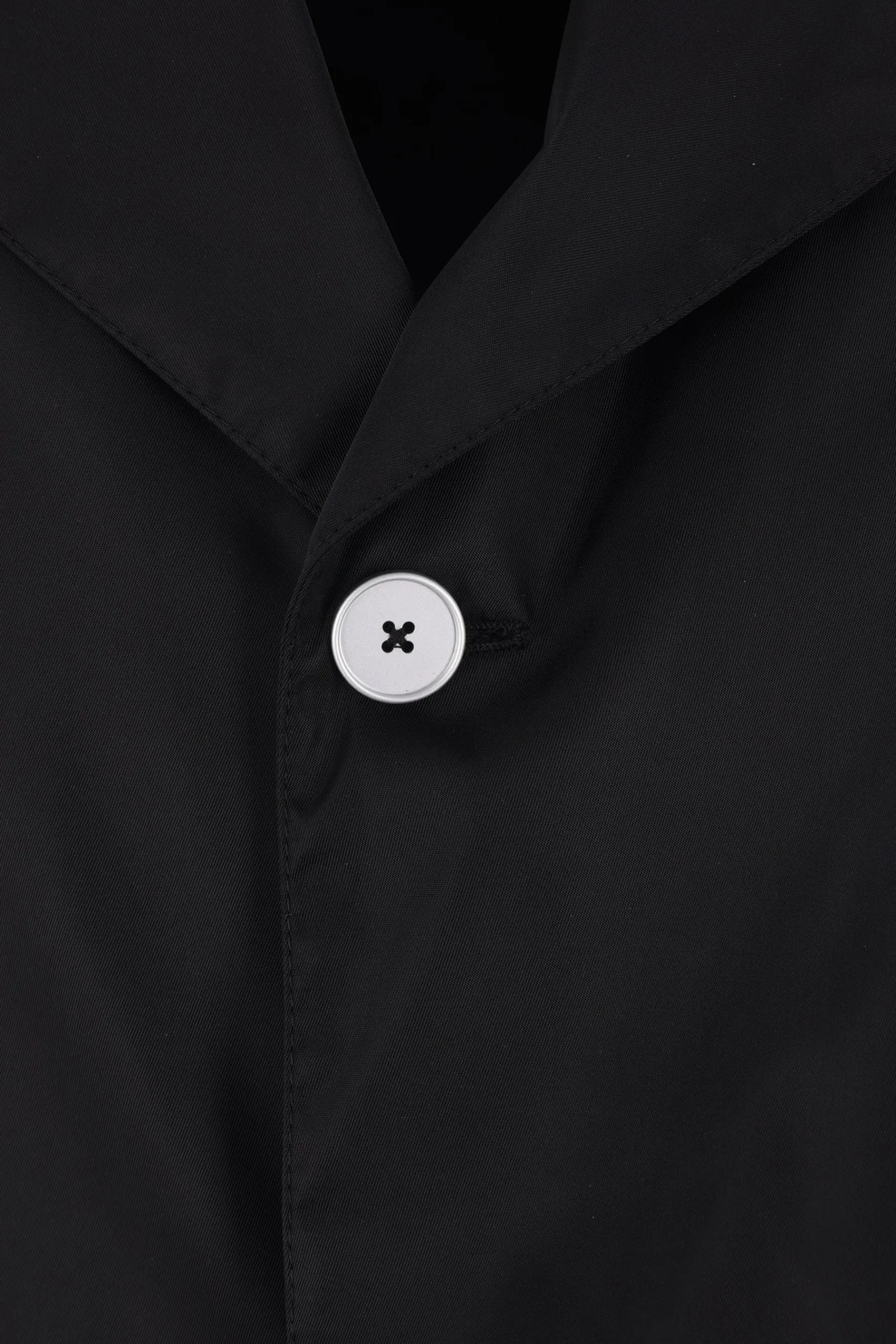 JIL SANDER single-breasted overcoat in nylon twill