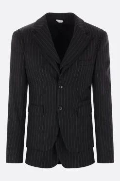 COMME DES GARÇONS HOMME PLUS single-breasted pinstripe wool jacket