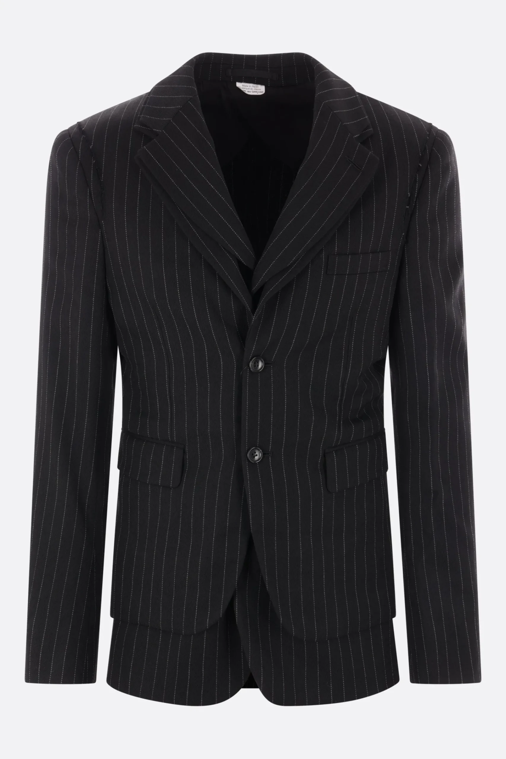 COMME DES GARÇONS HOMME PLUS single-breasted pinstripe wool jacket