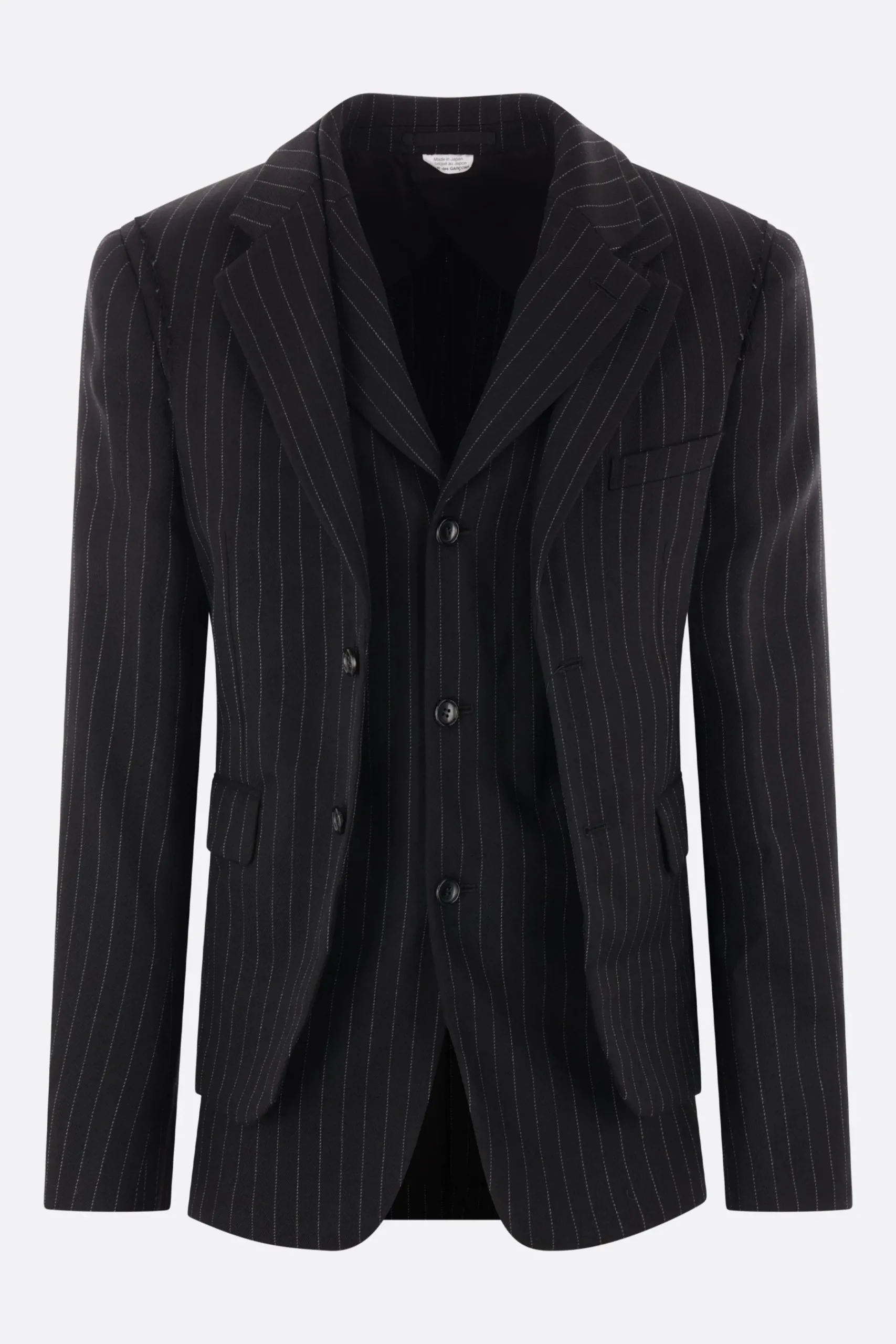 COMME DES GARÇONS HOMME PLUS single-breasted pinstripe wool jacket