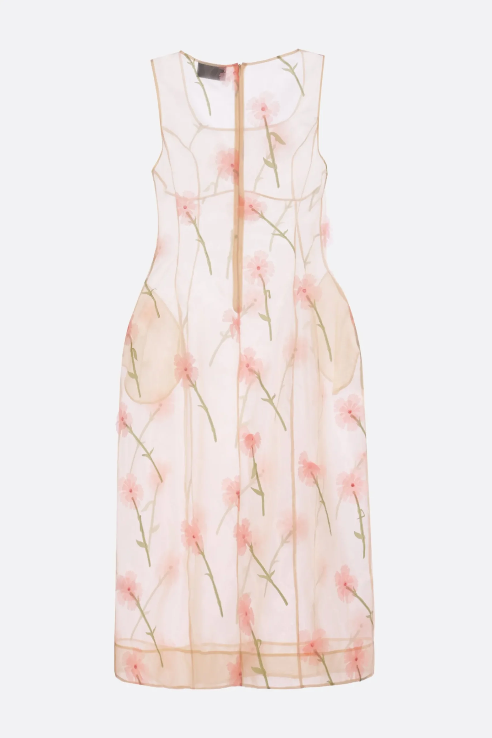 Women SIMONE ROCHA sleeveless dress in embroidered organza