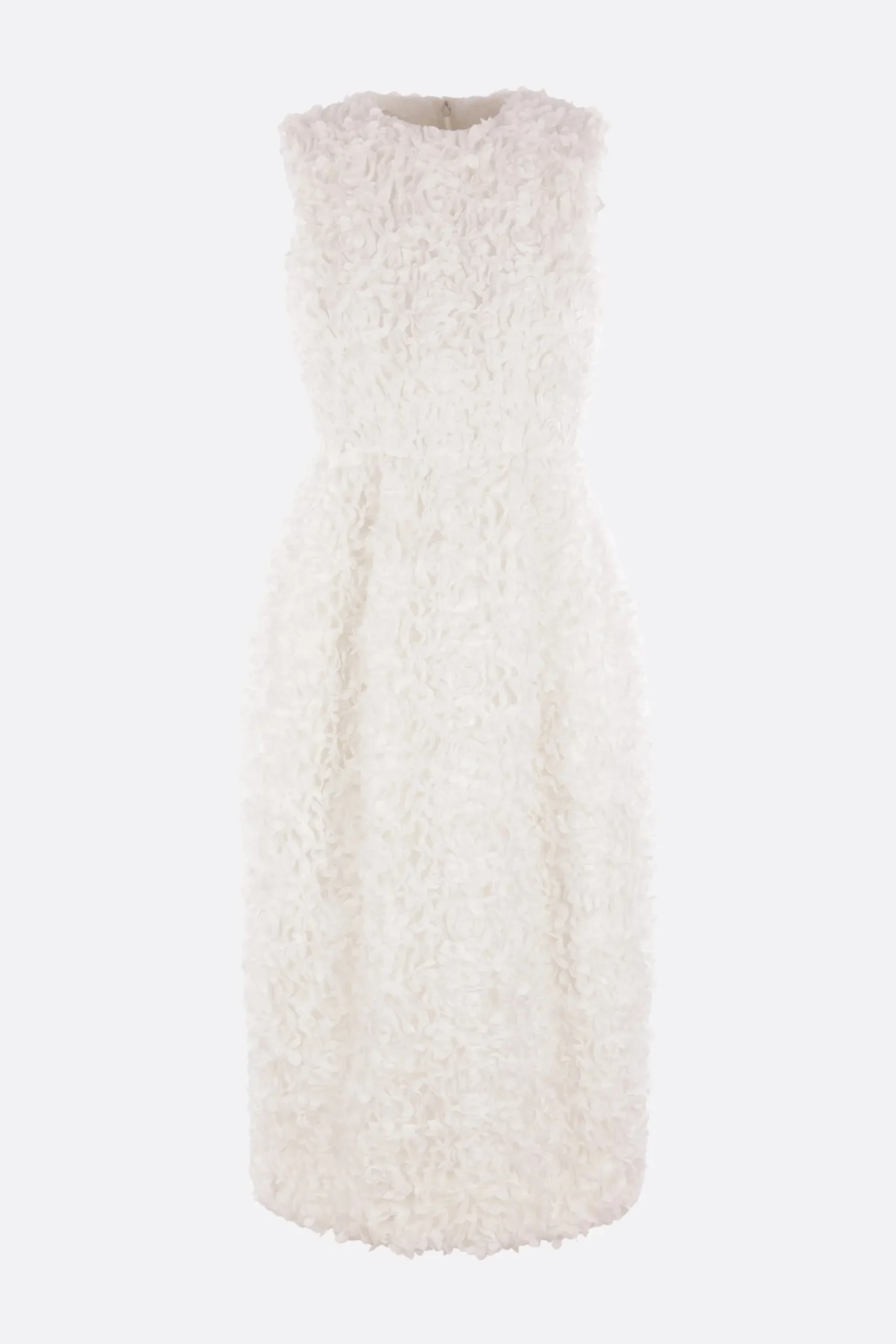 Women COMME DES GARÇONS sleeveless dress in mesh with floral patches