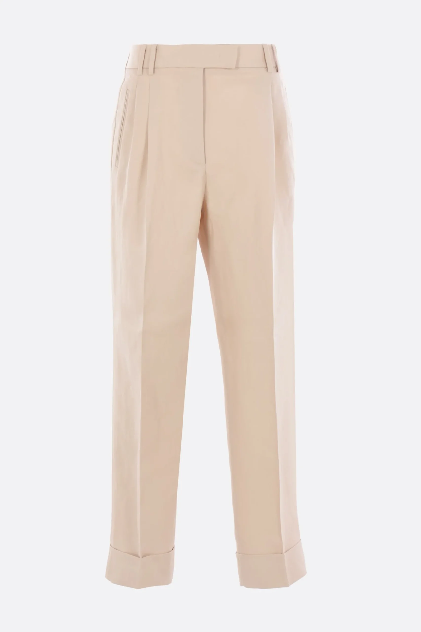 Women ALBERTO BIANI slim-fit trousers in linen and viscose