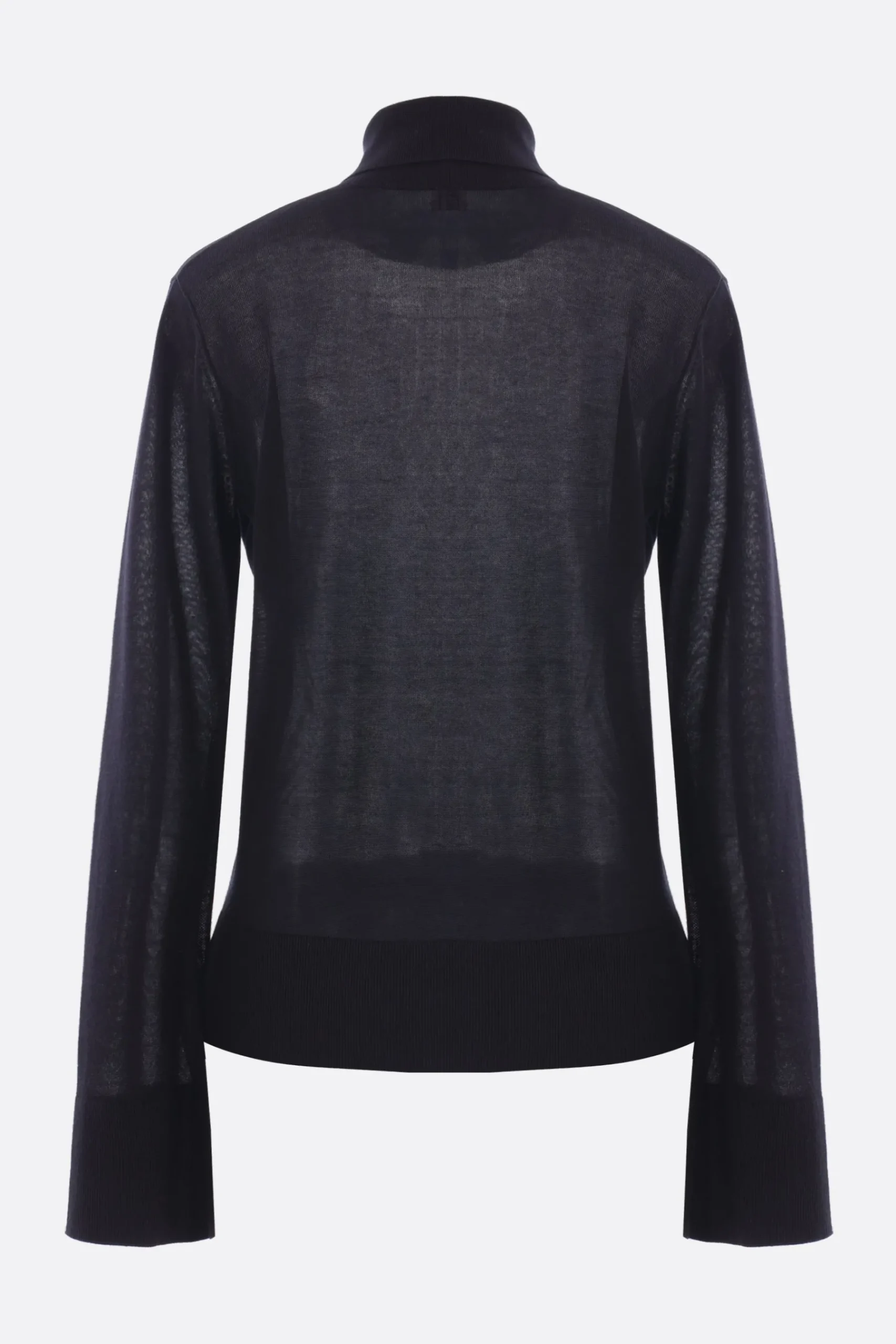 Women TOTEME slit sleeve turtleneck in lyocell and cashmere blend