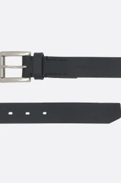 YOHJI YAMAMOTO smooth leather belt with embossed logo