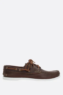 YUKETEN smooth leather boat shoes