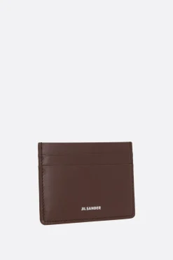 Women JIL SANDER smooth leather card case