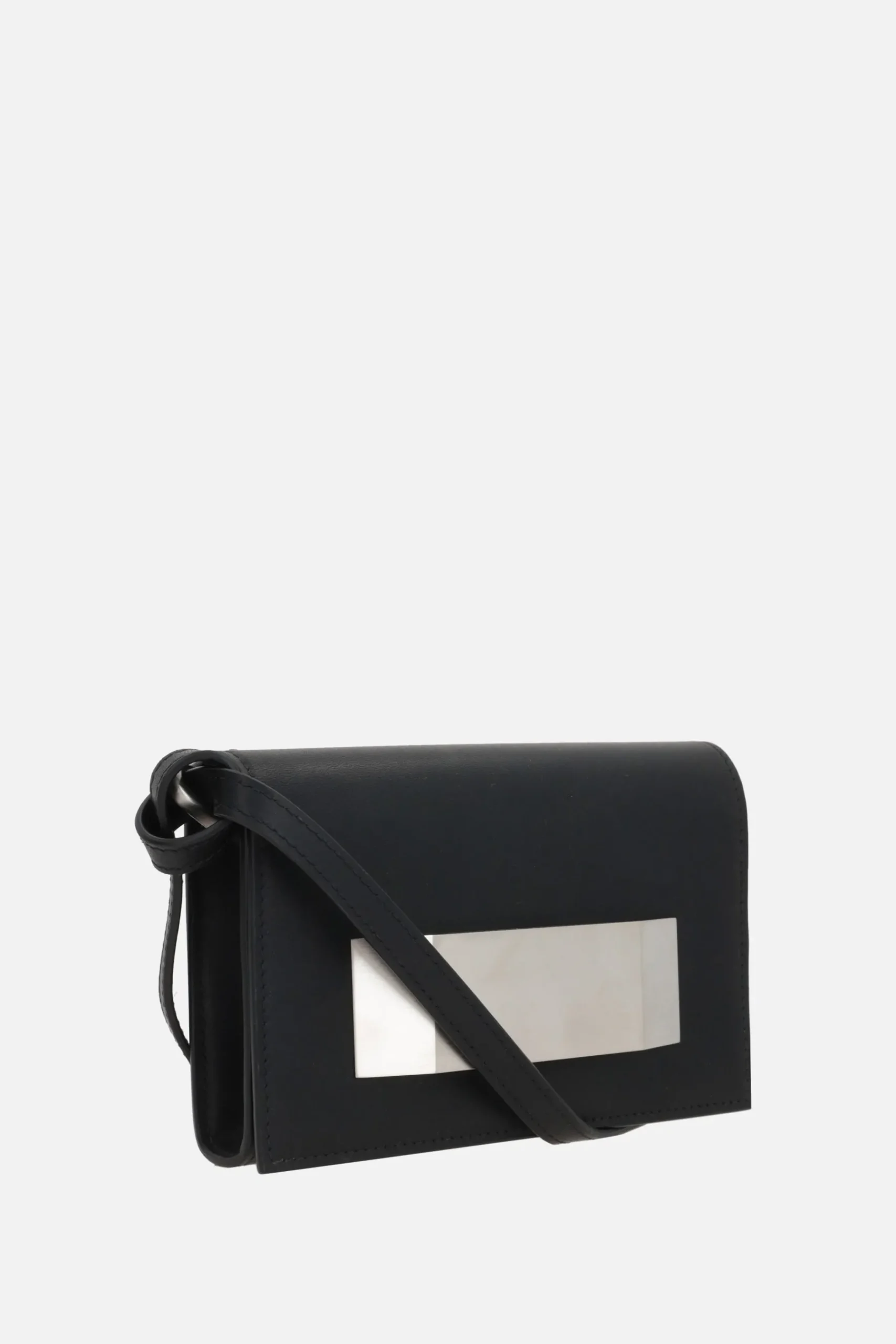Women RICK OWENS smooth leather crossbody bag