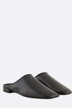 Women GIORGIO ARMANI - 10 CORSO COMO smooth leather flat mules