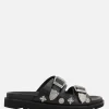 Women TOGA PULLA smooth leather flat sandals with studs