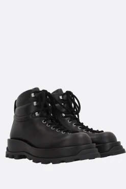 Women JIL SANDER smooth leather hiking boots