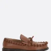 Women JW ANDERSON smooth leather loafer with ruffle detail