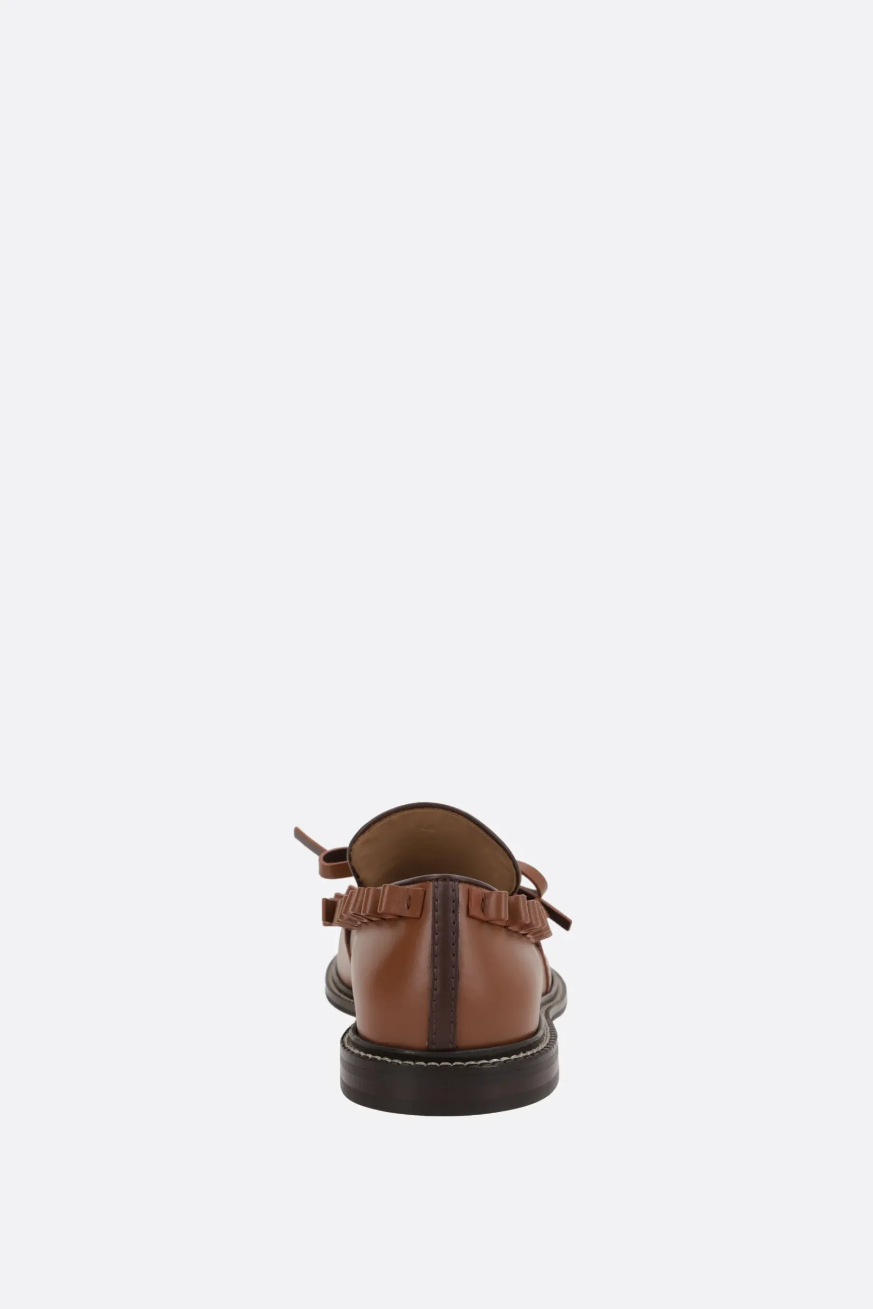 Women JW ANDERSON smooth leather loafer with ruffle detail