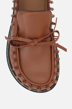 Women JW ANDERSON smooth leather loafer with ruffle detail