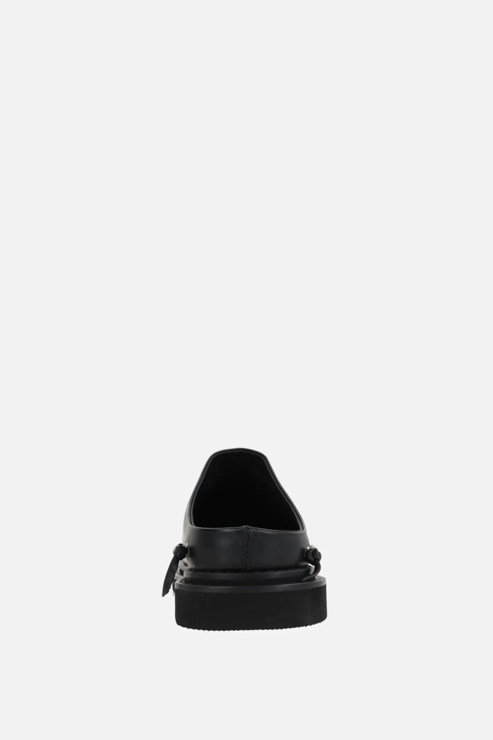 TOGA VIRILIS smooth leather mules with metal eyelets