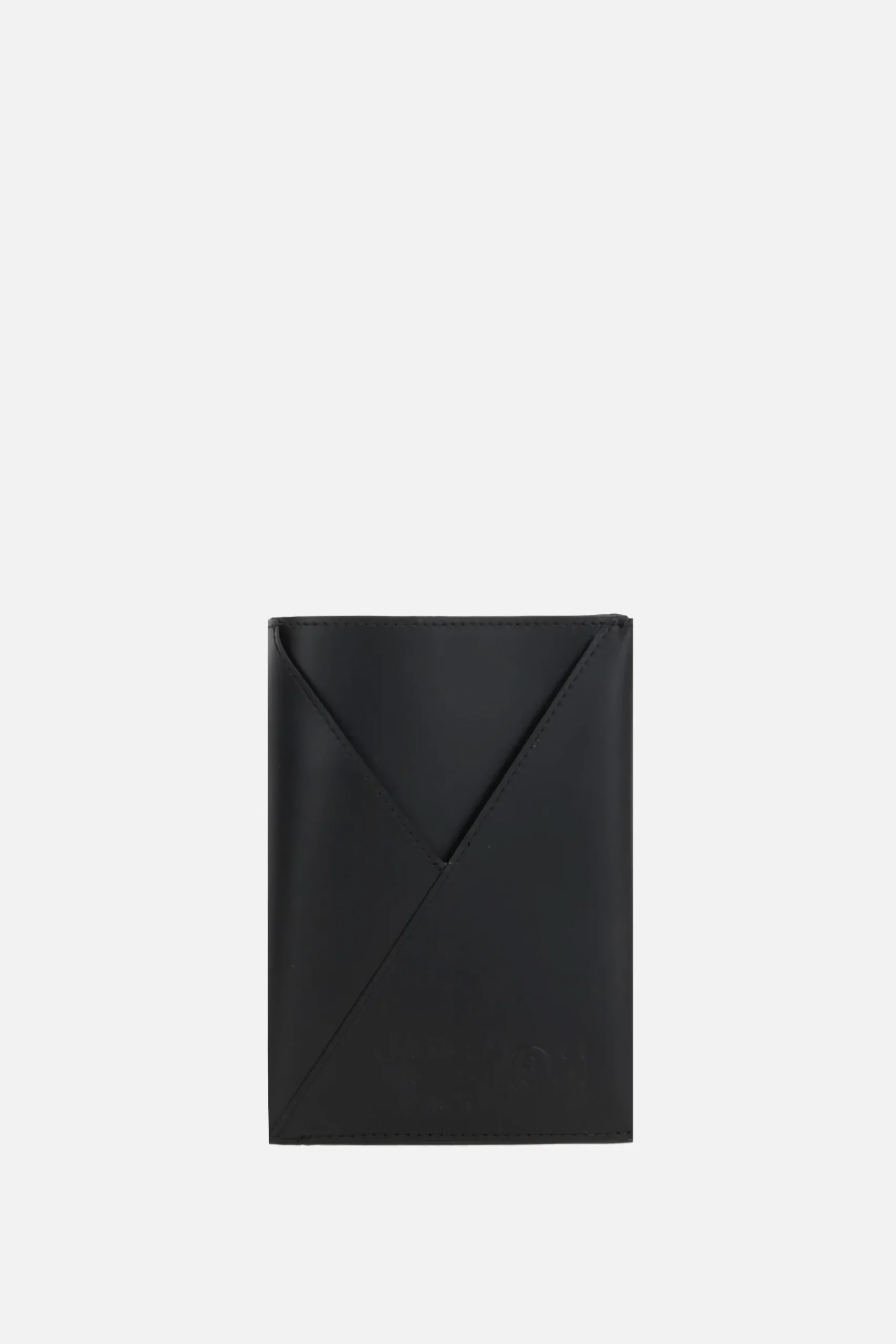 MM6 smooth leather passport holder