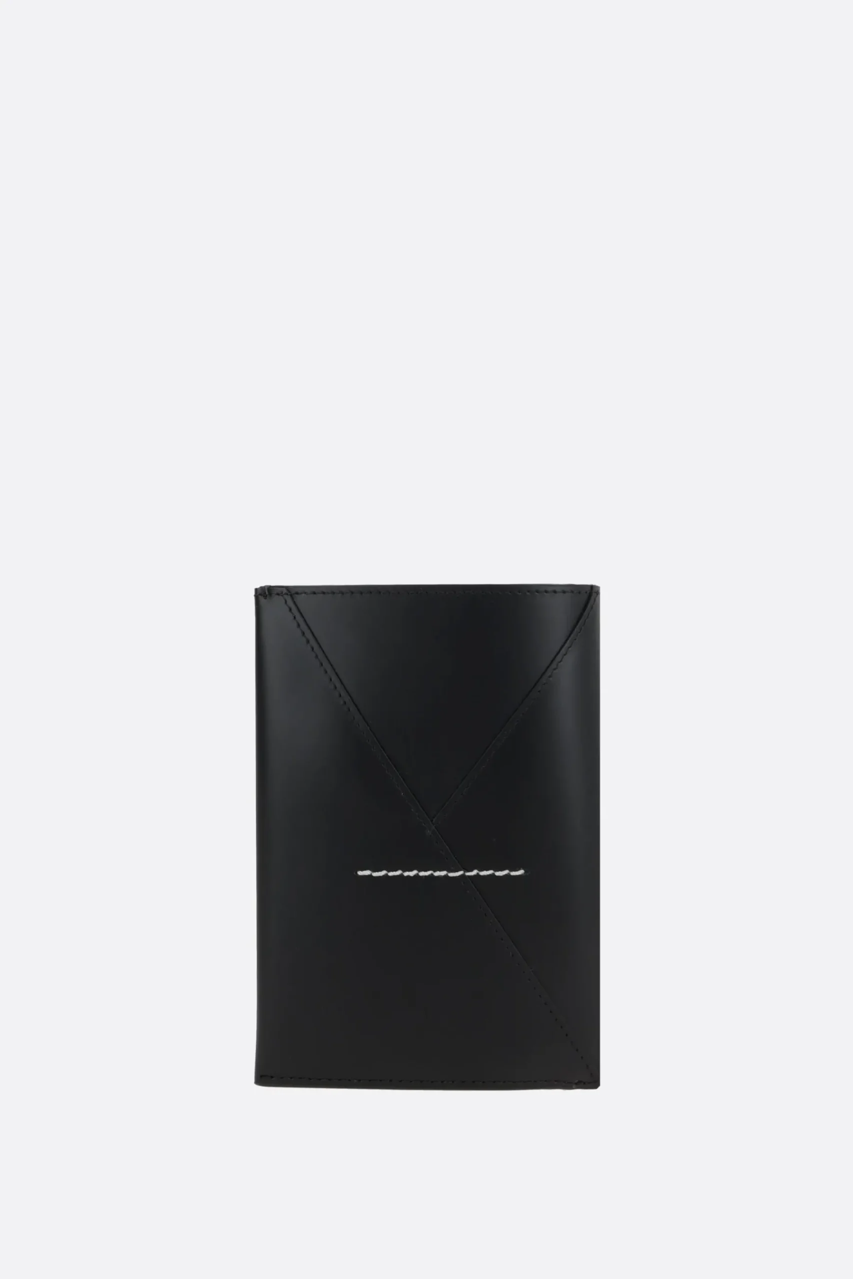 MM6 smooth leather passport holder