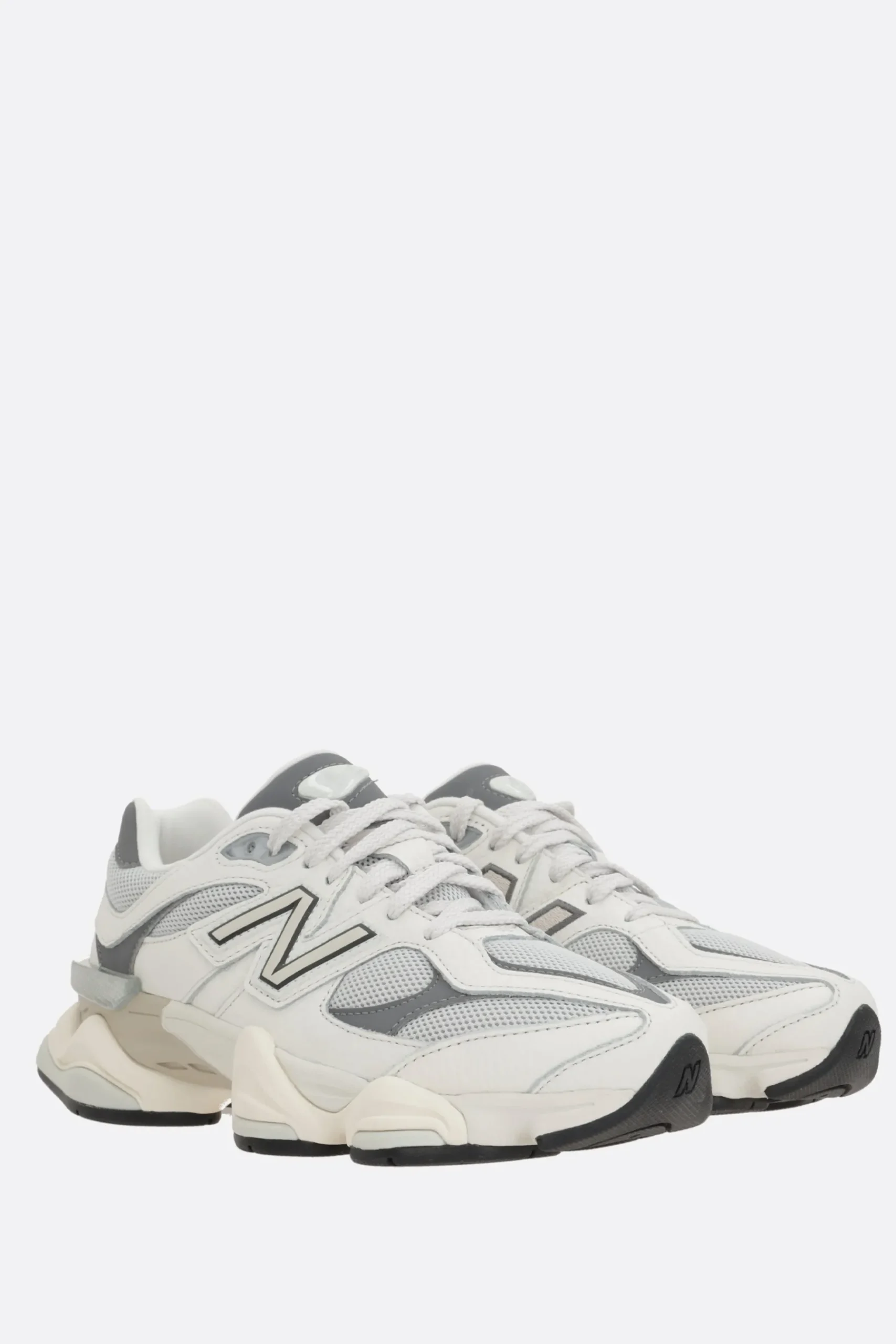 Women NEW BALANCE 9060 sneakers in mesh and grainy leather