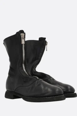Women GUIDI soft grainy leather ankle boots