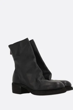 Women GUIDI soft grainy leather ankle boots