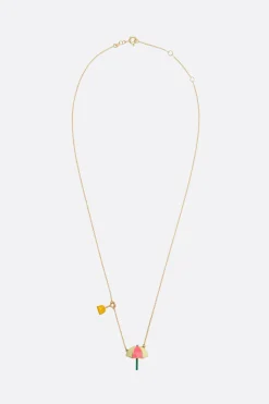 Women ALIITA Sombrilla Paletta necklace in yellow gold