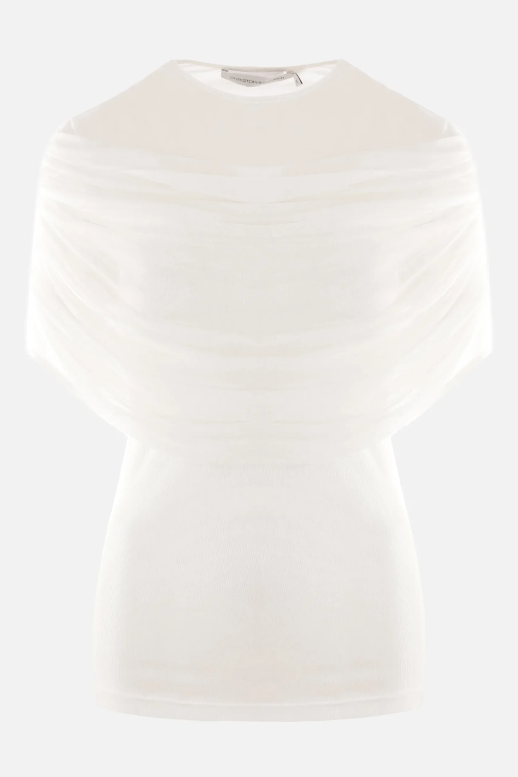 Women CHRISTOPHER ESBER Sonora Veiled ribbed jersey t-shirt